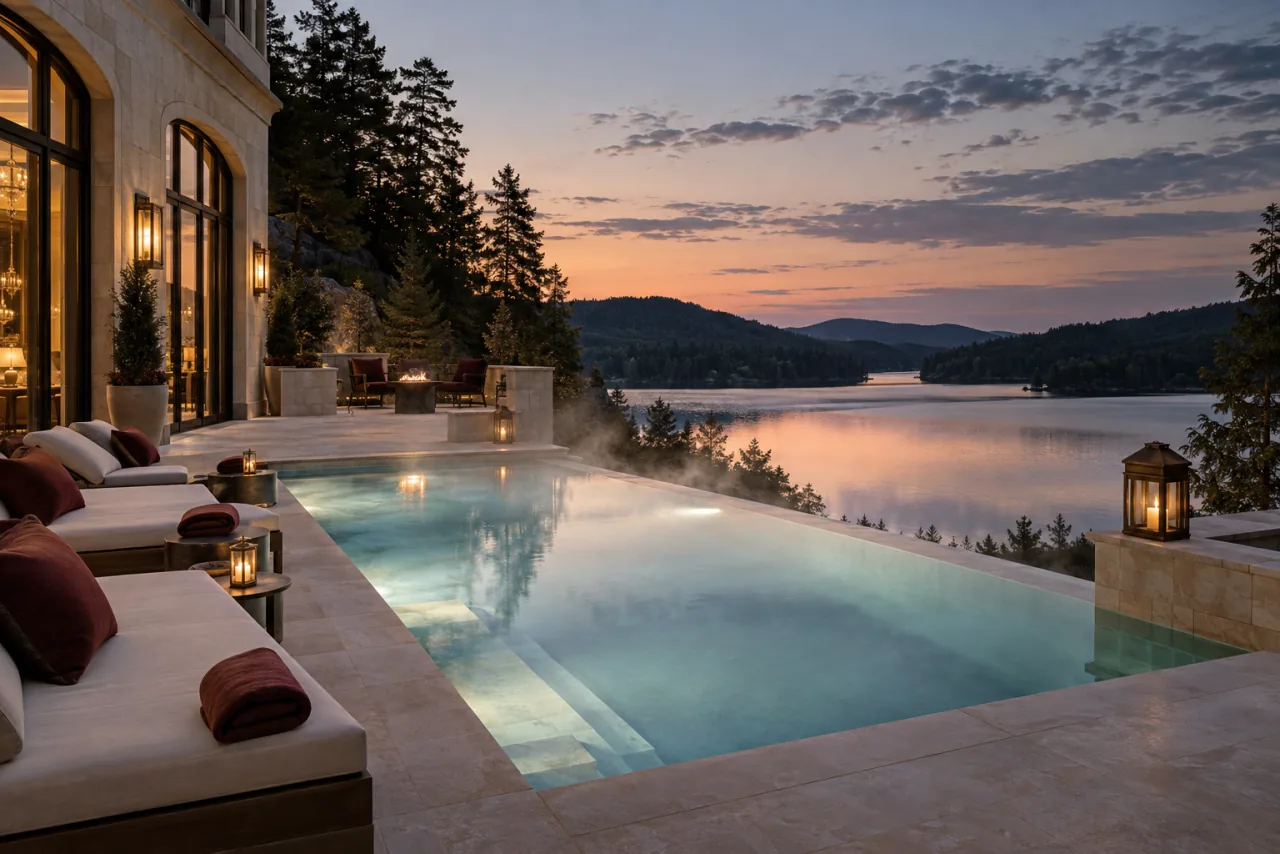 Water at dusk